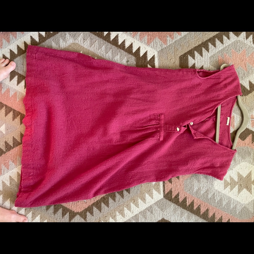 Hot pink Wool Matta dress